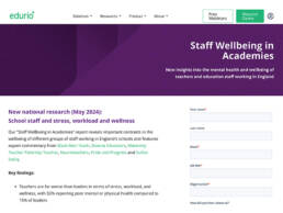 Edurio Staff Wellbeing web page